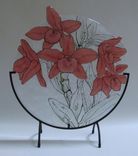 Crimson Blooms - Glass Fusing Artwork 1 small