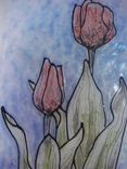 Tulip Blush - Glass Fusing Artwork 2 small