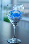 Hand Painted Wine Glasses 6 small