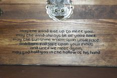 Custom Engraved  And Burned Wooden Chest 2 small