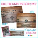 Custom Engraved  And Burned Wooden Chest 6 small