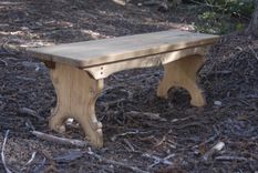 Bench - Pine - Hand Carved 1 small