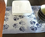 Hand-Dyed & Block Printed Table Runners 4 small