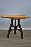 Round Pedestal Dining Table, Small Pedestal Table, Wood Pedestal Table 3 small