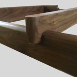 Karina Mid Century Walnut Table Base For Stone Or Marble Top 5 small