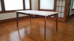 Ariana Walnut Mid Century Modern Table Base For Marble Or Stone Top 1 small