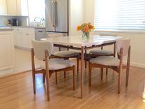 Ariana Walnut Mid Century Modern Table Base For Marble Or Stone Top 5 small