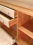 Cherry And Maple Buffet And Matching Wall Cabinets 3 small