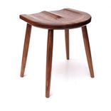 Walnut Stool With Sculpted Seat 2 small
