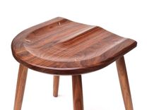 Walnut Stool With Sculpted Seat 3 small
