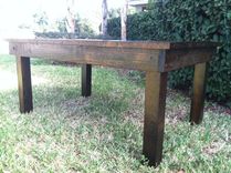 Chevron Print Reclaimed Wood Dining Table 2 small