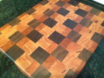 Handmade Reclaimed Wood Butcher Block Cutting Board 2 small
