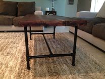 100+Year Old Reclaimed Pine Coffee Table With 3/4" Steel Pipe Legs 3 small