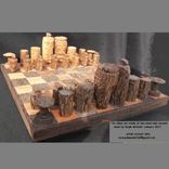 Tiki Carved Coconut And Koa Chess Board 1 small