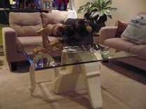 Swan Coffee Table Base Carved From Wood 1 small