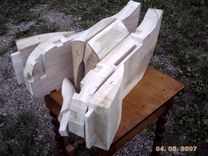 Swan Coffee Table Base Carved From Wood 3 small