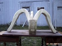 Swan Coffee Table Base Carved From Wood 5 small