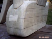 Swan Coffee Table Base Carved From Wood 6 small
