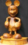 Mickey Mouse Statue In Pine Wood 1 small