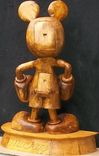 Mickey Mouse Statue In Pine Wood 3 small