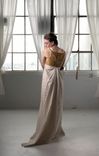 Regency Wedding Gown With Mustard Velvet Bodice 4 small