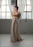 Regency Wedding Gown With Mustard Velvet Bodice 1 small