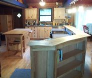 Kitchen Cabinets In Maple With Live-Edge Bookshelves 1 small
