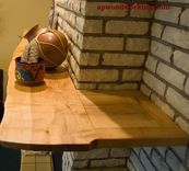 Live-Edge Custom Fireplace Mantle In Sugar Maple 3 small