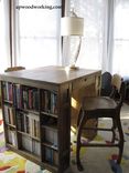 Desk For Two With Shelves And Matching Stools 1 small