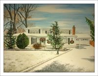 Custom House Portrait - Painting 2 small