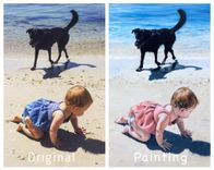 Canvas Painting/Portrait From Your Photo - Various Sizes 1 small