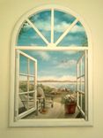 Bathroom Faux Window Mural 1 small