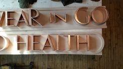 Custom Copper Sign With Verdigris Patina 5 small