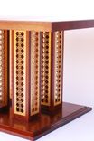 African Mahogany Dining Table With Brass Inlay 3 small