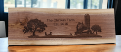 Live edge laser engraved wood sign  2 small