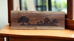 Live edge laser engraved wood sign  1 small