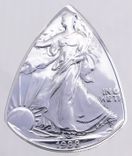 The Original Coin Guitar Picks® From 1 Oz. Silver Rounds 6 small