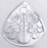 The Original Coin Guitar Picks® From 1 Oz. Silver Rounds 4 small