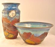 Landscape Pottery Bowls And Vases 1 small