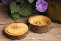 Rustic Jewelry Ring Box From Hollowed Log Personalized 2 small