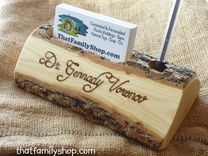 Woodsy Business Card And Pen Holder For The Manly Office! 1 small