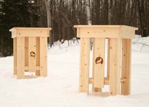 Country Nightstands Set Featuring Inlaid Animal Tracks 4 small