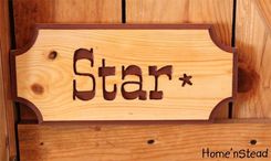 Engraved Wood Stall/Name Plaque For Pet, Dog, Horse 4 small
