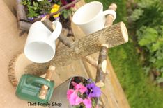 Kitchen Organizer Rustic Coffee/Tea Cup Tree 2 small