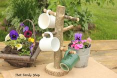 Kitchen Organizer Rustic Coffee/Tea Cup Tree 1 small