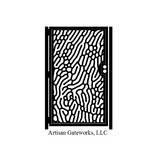 Decorative Steel Gate - Steel Panel Art- Coral - Ocean Garden Gate - Wall Panel 2 small