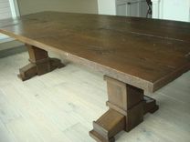 Reclaimed Wood Dining And Sofa Table Set. 1 small