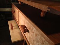 Cherry & Birdseye Maple Television Stand 4 small