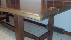 Walnut Live Edge Trestle Dining Table 1 small