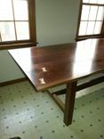 Walnut Live Edge Trestle Dining Table 4 small